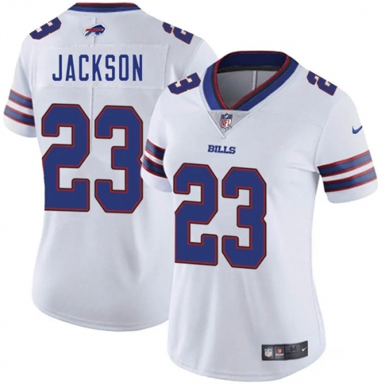 Women's Buffalo Bills 23 Dane Jackson White Vapor Stitched Football Jersey(Run Small)
