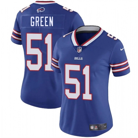 Women's Buffalo Bills 51 Kendrick Green Blue Vapor Stitched Football Jersey(Run Small)
