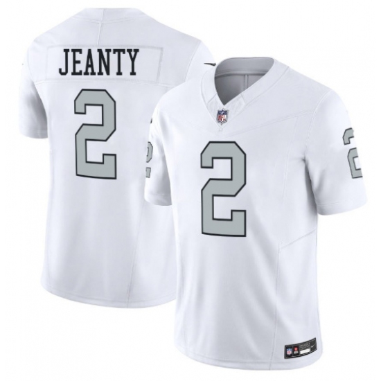 Men's Las Vegas Raiders 2 Ashton Jeanty White 2025 F.U.S.E. Vapor Stitched Football Jerseys