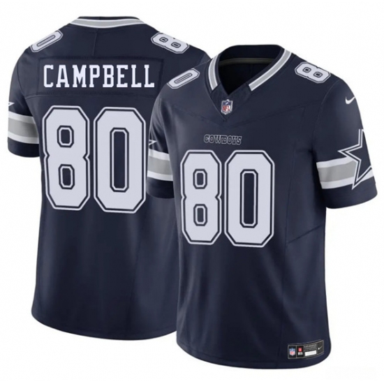 Men's Dallas Cowboys 80 Parris Campbell Navy 2025 F.U.S.E. Vapor Untouchable Limited Football Stitched Jersey