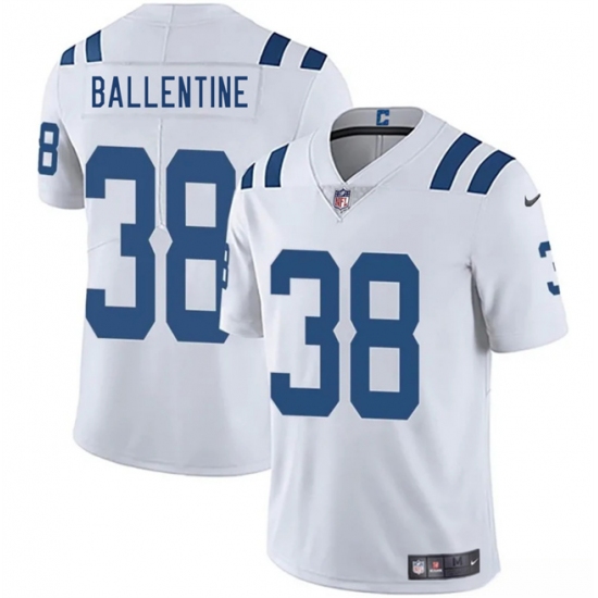 Men's Indianapolis Colts 38 Corey Ballentine White 2025 Vapor Limited Football Stitched Jersey