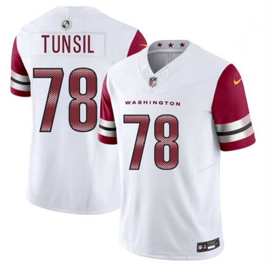 Men's Washington Commanders 78 Laremy Tunsil White 2025 F.U.S.E. Vapor Limited Football Stitched Jersey