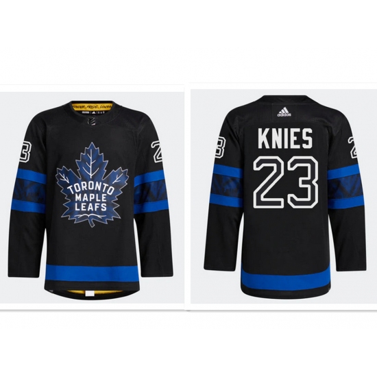 Men's Toronto Maple Leafs adidas 23 Matthew Knies Authentic X Drew House Flipside Alternate Jersey
