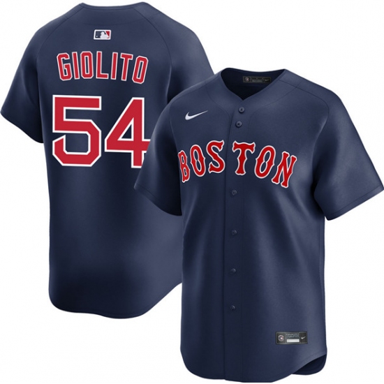 Men's Boston Red Sox 54 Lucas Giolito Navy Alternate Limited Stitched Baseball Jersey