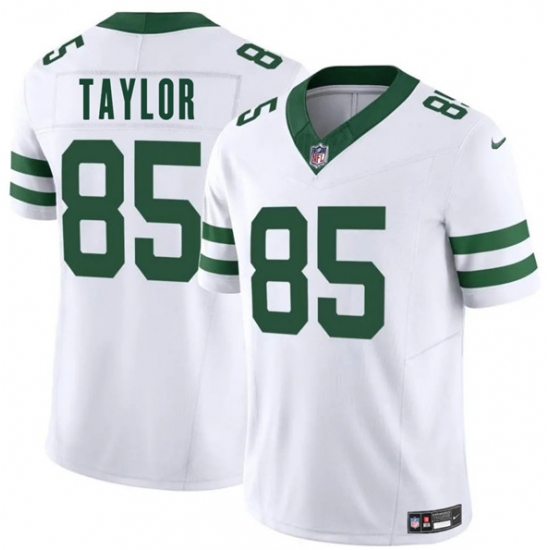 Men's New York Jets 85 Mason Taylor White 2025 Draft F.U.S.E. Vapor Untouchable Limited Football Stitched Jersey