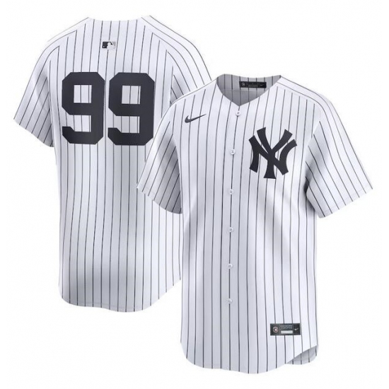 Men's New York Yankees 99 Aaron Judge White Home Limited Stitched Baseball Jersey
