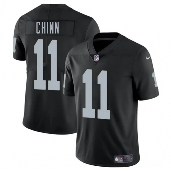 Men's Las Vegas Raiders 11 Jeremy Chinn Black 2025 Vapor Football Stitched Jersey