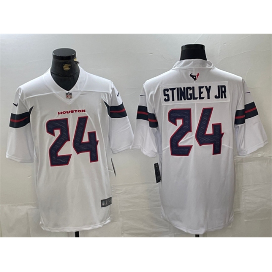 Men's Houston Texans 24 Derek Stingley Jr. White Vapor Untouchable Football Stitched Jersey