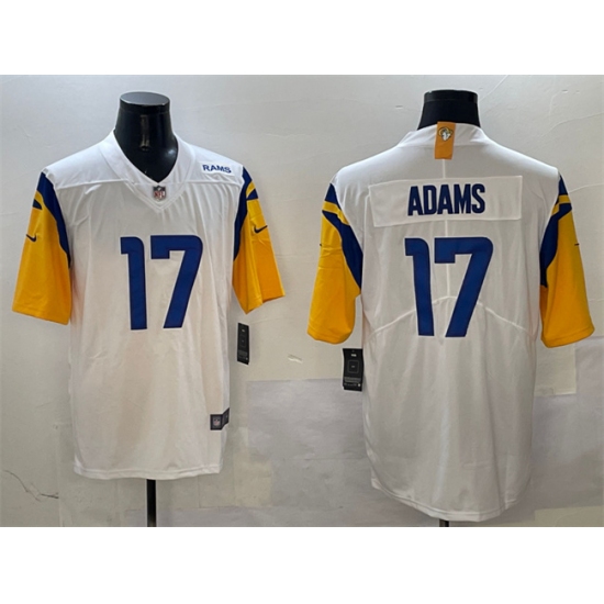 Men's Los Angeles Rams 17 Davante Adams White 2024 Vapor Untouchable Football Stitched Jersey
