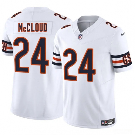 Men's Chicago Bears 24 Nick McCloud White 2025 F.U.S.E. Vapor Untouchable Limited Football Stitched Jersey