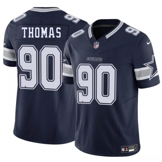 Men's Dallas Cowboys 90 Solomon Thomas Navy 2025 F.U.S.E. Vapor Untouchable Limited Football Stitched Jersey