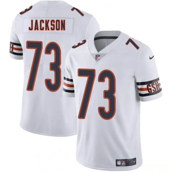 Men's Chicago Bears 73 Jonah Jackson White 2025 Vapor Football Stitched Jersey