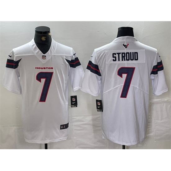Men's Houston Texans 7 C.J. Stroud White Vapor Untouchable Football Stitched Jersey