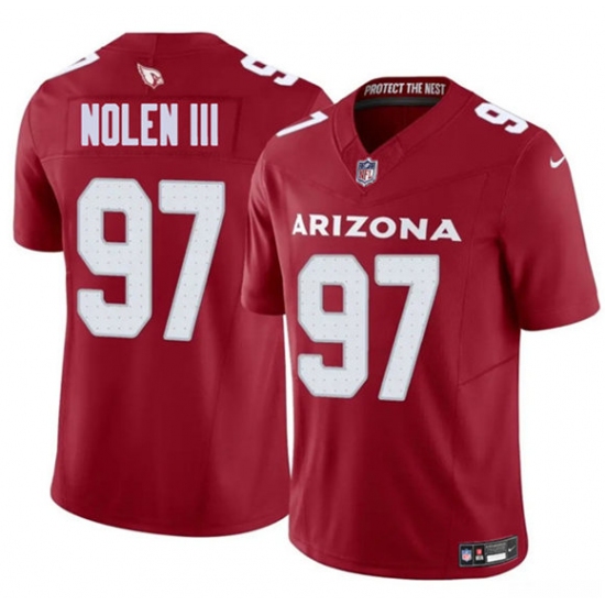 Men's Arizona Cardinals 97 Walter Nolen III Red 2025 Draft F.U.S.E. Vapor Untouchable Limited Football Stitched Jersey