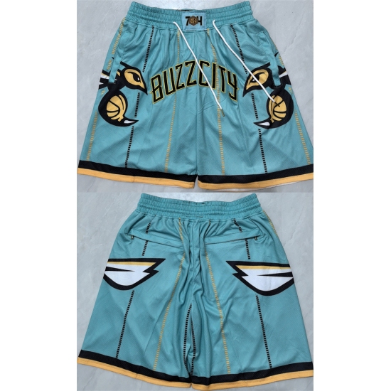 Men's Charlotte Hornets Teal Shorts (Run Small)