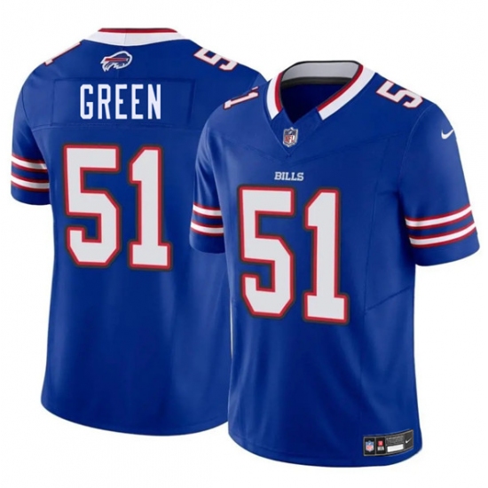 Men's Buffalo Bills 51 Kendrick Green Blue 2025 F.U.S.E. Vapor Untouchable Limited Football Stitched Jersey
