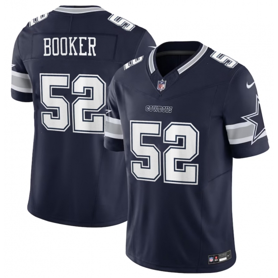 Men's Dallas Cowboys 52 Tyler Booker Navy 2025 F.U.S.E. Draft Vapor Untouchable Limited Football Stitched Jersey