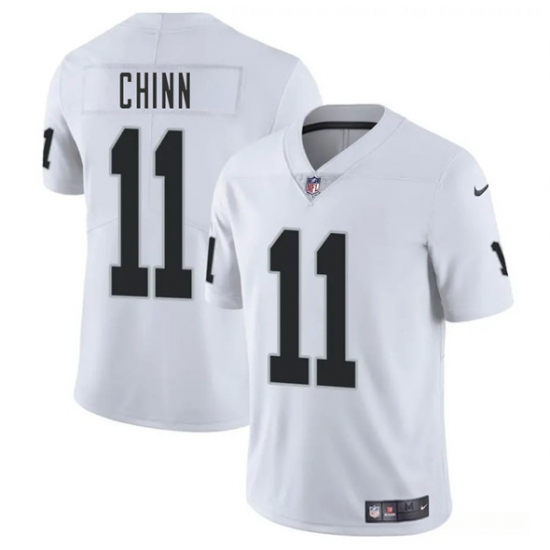 Men's Las Vegas Raiders 11 Jeremy Chinn White 2025 Vapor Football Stitched Jersey