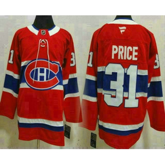 Men's Montreal Canadiens 31 Carey Price Red Authentic Jersey