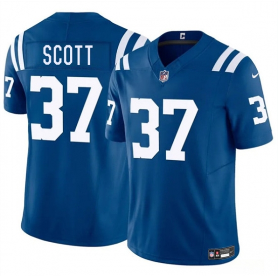 Men's Indianapolis Colts 37 Daniel Scott Blue 2025 F.U.S.E. Vapor Limited Football Stitched Jersey