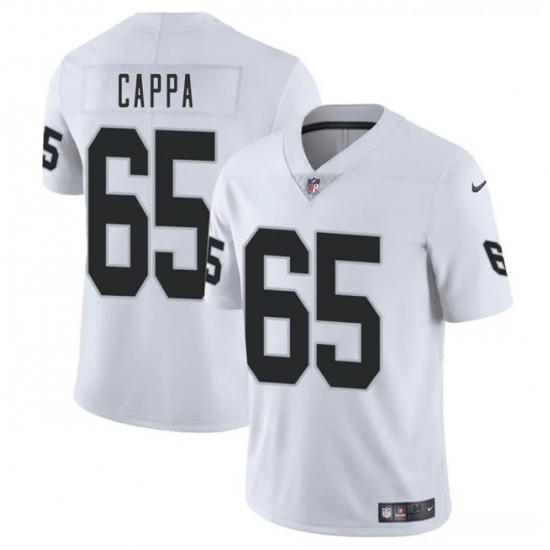 Men's Las Vegas Raiders 65 Alex Cappa White 2025 Vapor Football Stitched Jersey