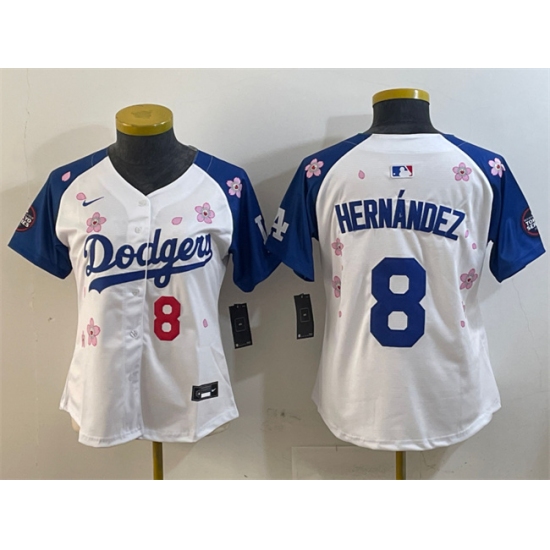 Women's Los Angeles Dodgers 8 Enrique Hern