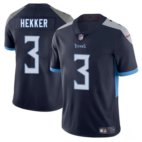 Men's Tennessee Titans 3 Johnny Hekker Navy 2025 Vapor Untouchable Football Stitched Jersey