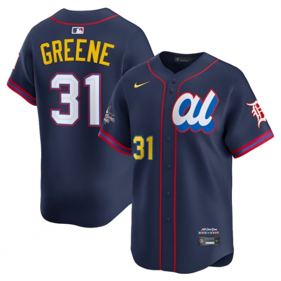 Men's American League 31 Riley Greene Navy 2025 All-Star Edition Limited Stitched Baseball Jersey