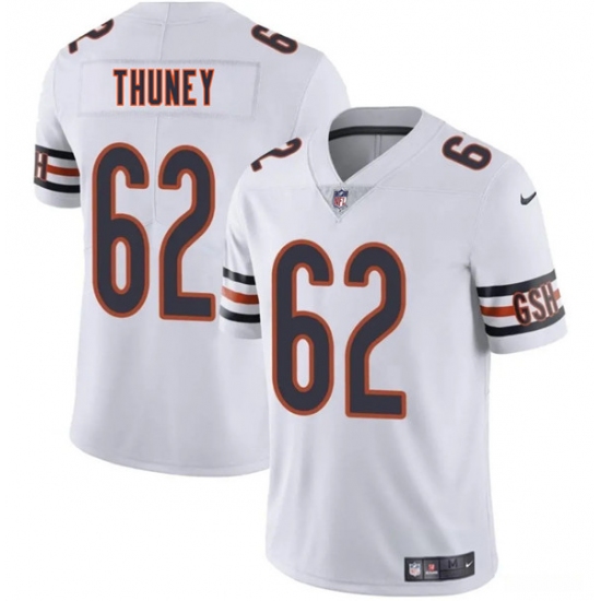 Men's Chicago Bears 62 Joe Thuney White 2025 Vapor Football Stitched Jersey
