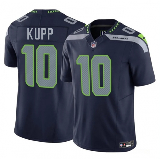 Men's Seattle Seahawks 10 Cooper Kupp Navy 2025 F.U.S.E Vapor Limited Football Stitched Jersey