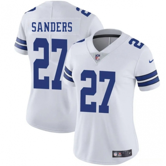 Women's Dallas Cowboys 27 Miles Sanders White 2025 Vapor Untouchable Limited Football Stitched Jersey(Run Small)